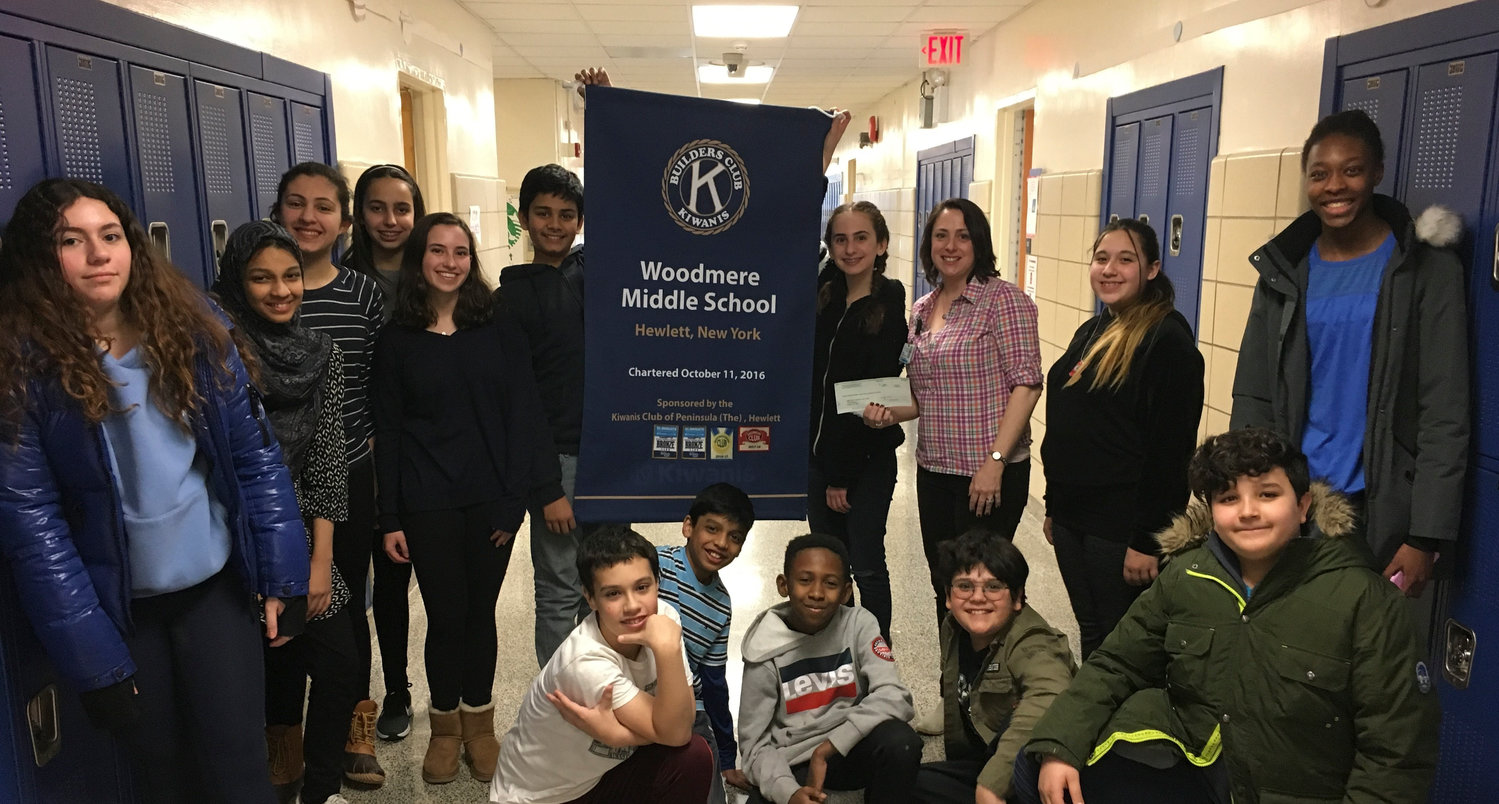 Woodmere Middle School Builders Club raises 400 for SIBSPlace in
